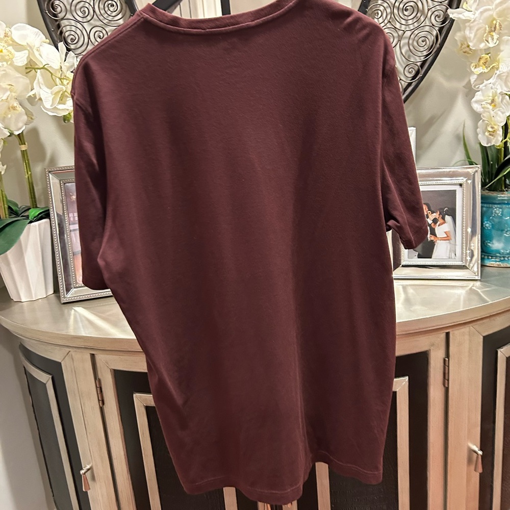 Robert Barakett Men's Crewneck Short Sleeve T-Shirt in Deep Burgundy - Picture 3 of 5